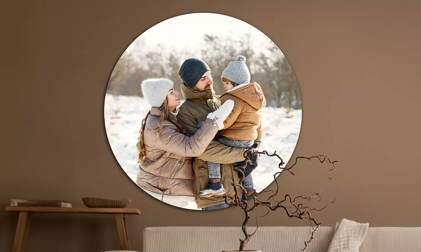 Jouw foto op een wandcirkel