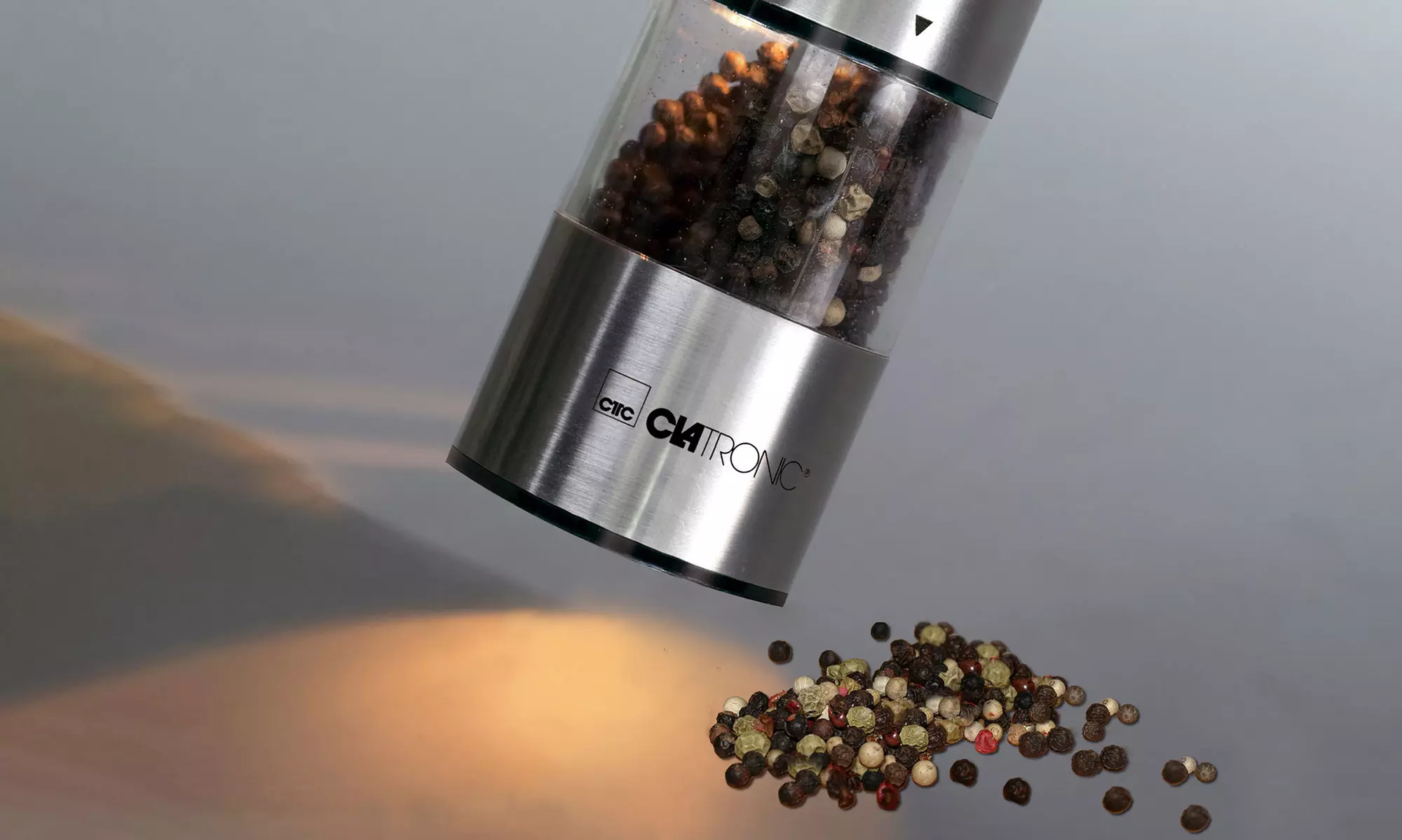 Lot de 2 moulins électriques en acier inoxydable, pour sel et poivre par Clatronic - Second Medium