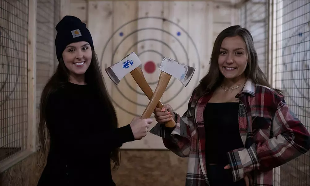 One- or Two-Hour Axe-Throwing Session for Up to 2, 3, 4, 5, 6, 7, 8, 9, or 10 at Flying Iron (Up to 13% Off) - Primary Image
