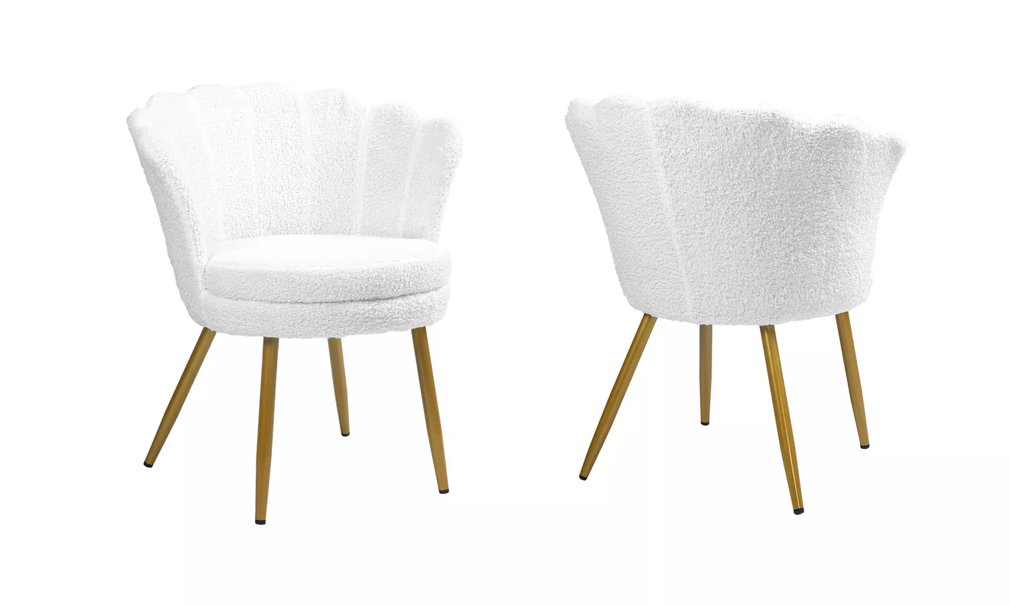 Fluwelen schelpfauteuil