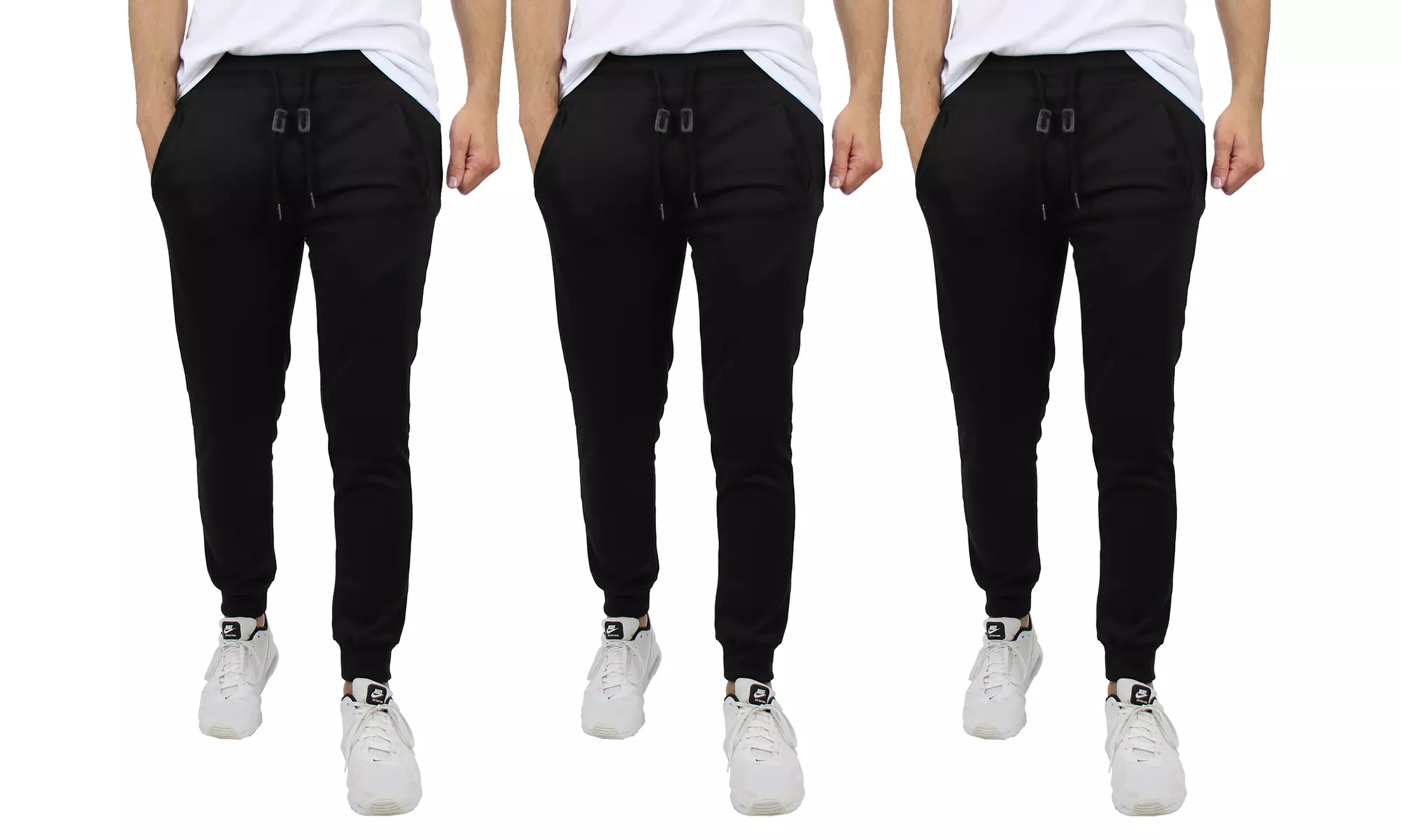 3-Pack: Men's French Terry Slim-Fit Joggers (S-2XL) - Second Medium