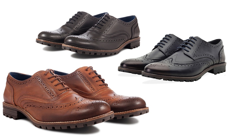 Image 5: Men's Leather Chunky Brogues