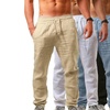 Image 1: Pantalon en coton et lin, style décontracté