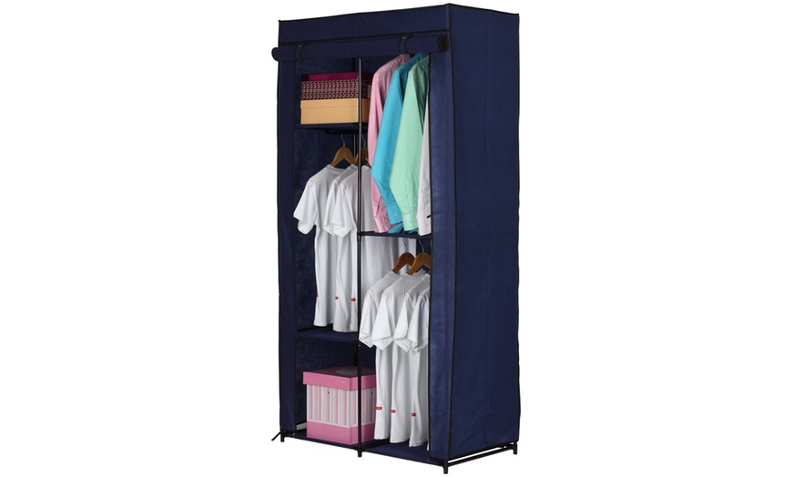 Image 13: Corner Canvas Wardrobe