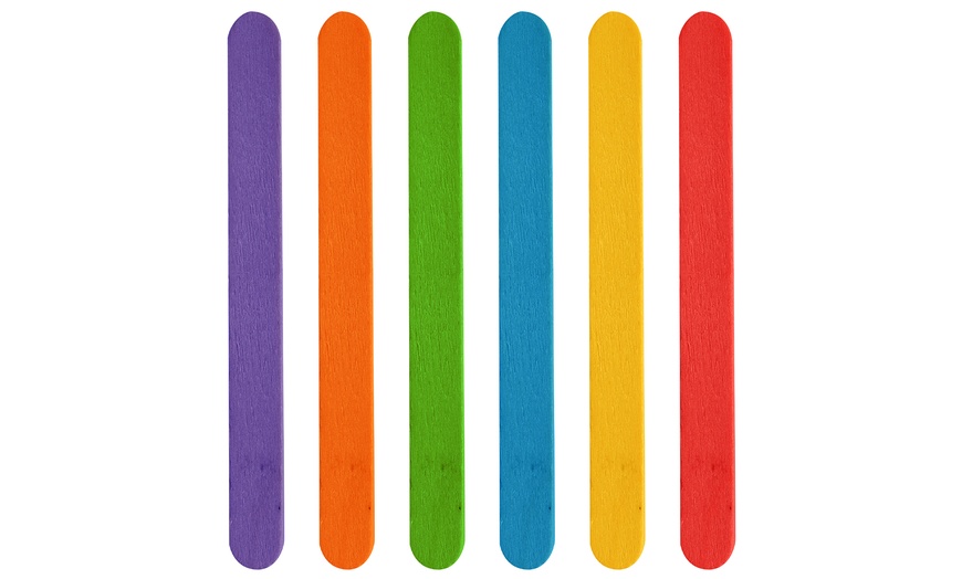 Image 5: Up to 500 Vinsani Coloured Wooden Lolly Sticks