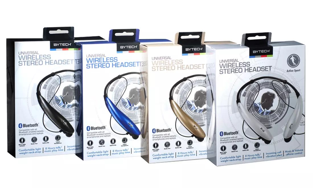 Bytech Sports Wireless Bluetooth In-Ear Necklace Stereo Headset - Second Medium