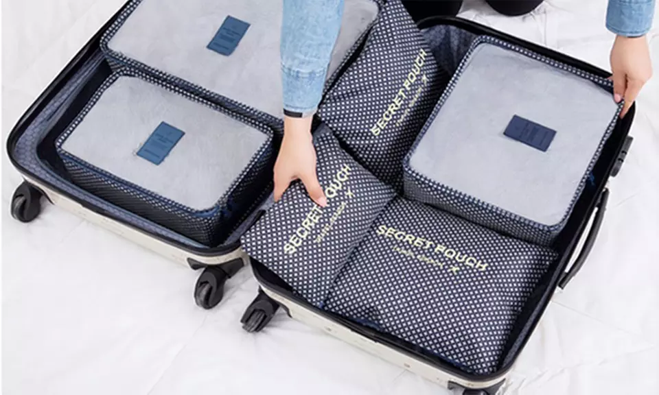 Set van 6 bagage opbergzakken