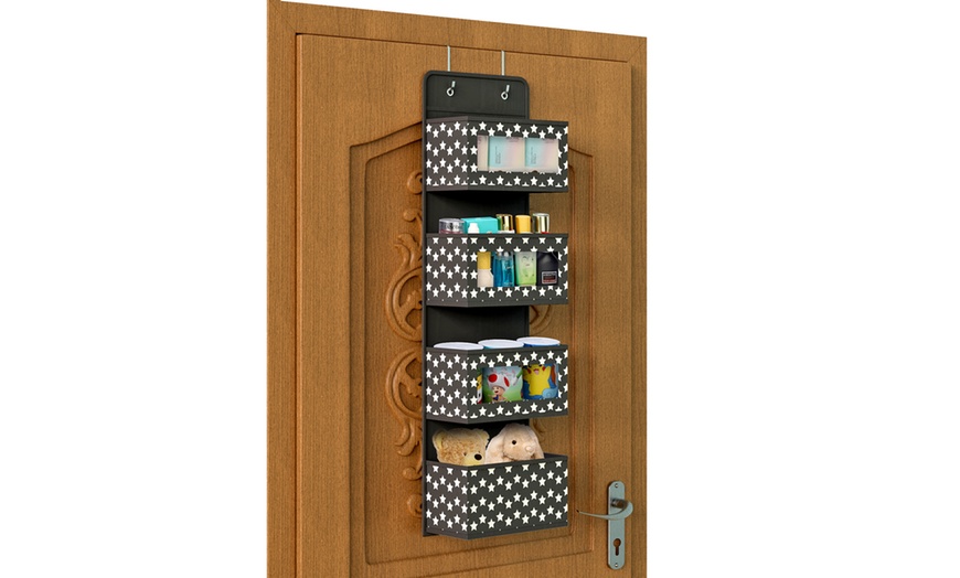 Image 6: Four- or Five-Tier Over-the-Door Hanging Organiser