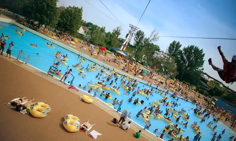 Weekday or Weekend Water Park Admission for One, or Face Drop Zipline Ride at Wild Water Kingdom (Up to 50% Off) - Primary Image