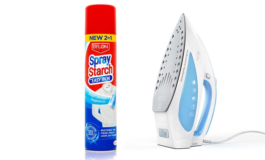 Image 2: Dylon Two-in-One Spray Starch with Easy Iron