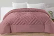 Couette double effet velours en polyester et microfibre, 260 x 260 cm - Second Medium