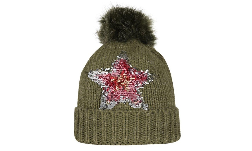 Image 12: Kurt Muller Faux Fur Bobble Hat