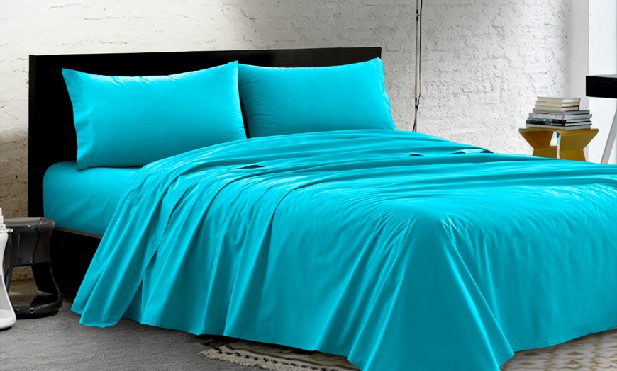 Image 15: Completo letto matrimoniale in 100% cotone percalle