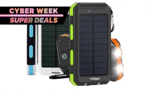 8000mAh Solar Power Bank + Torch