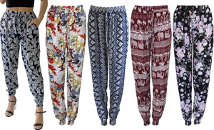 Women's Printed High Waist Harem Pants