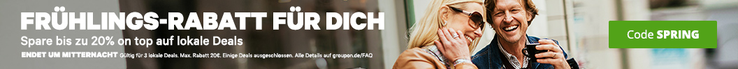 Gib den Code SPRING beim Checkout an und spare bis zu 20% extra auf 3 lokale Deals und das bis Mitternacht