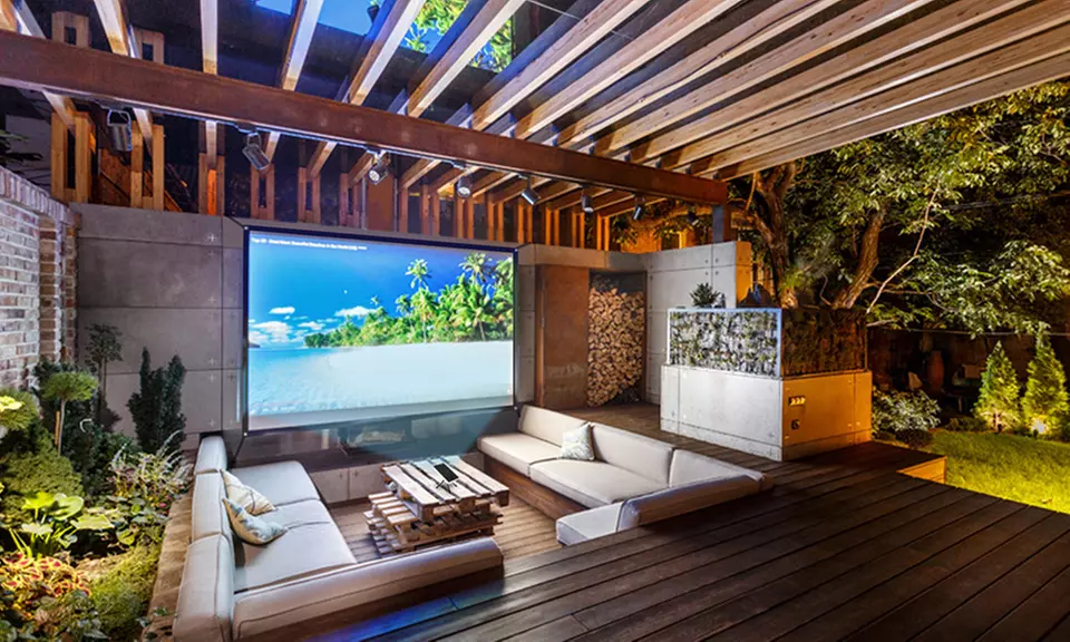 Favi Pico Wireless Pocket Projector with 100" Screen - Primary Image