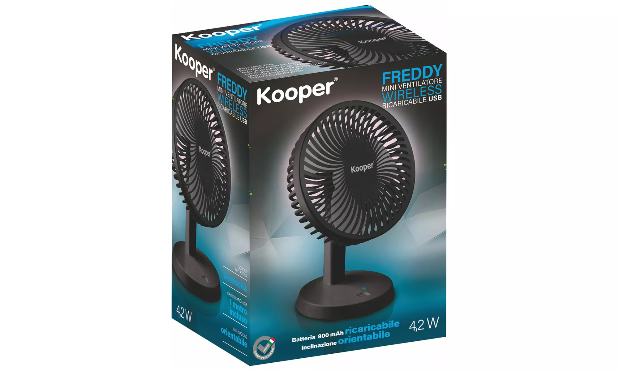Mini-ventilatore da tavolo Kooper con funzionamento a batteria - Image 7