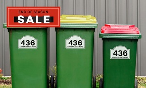 6x Personalised Wheelie Bin Stickers