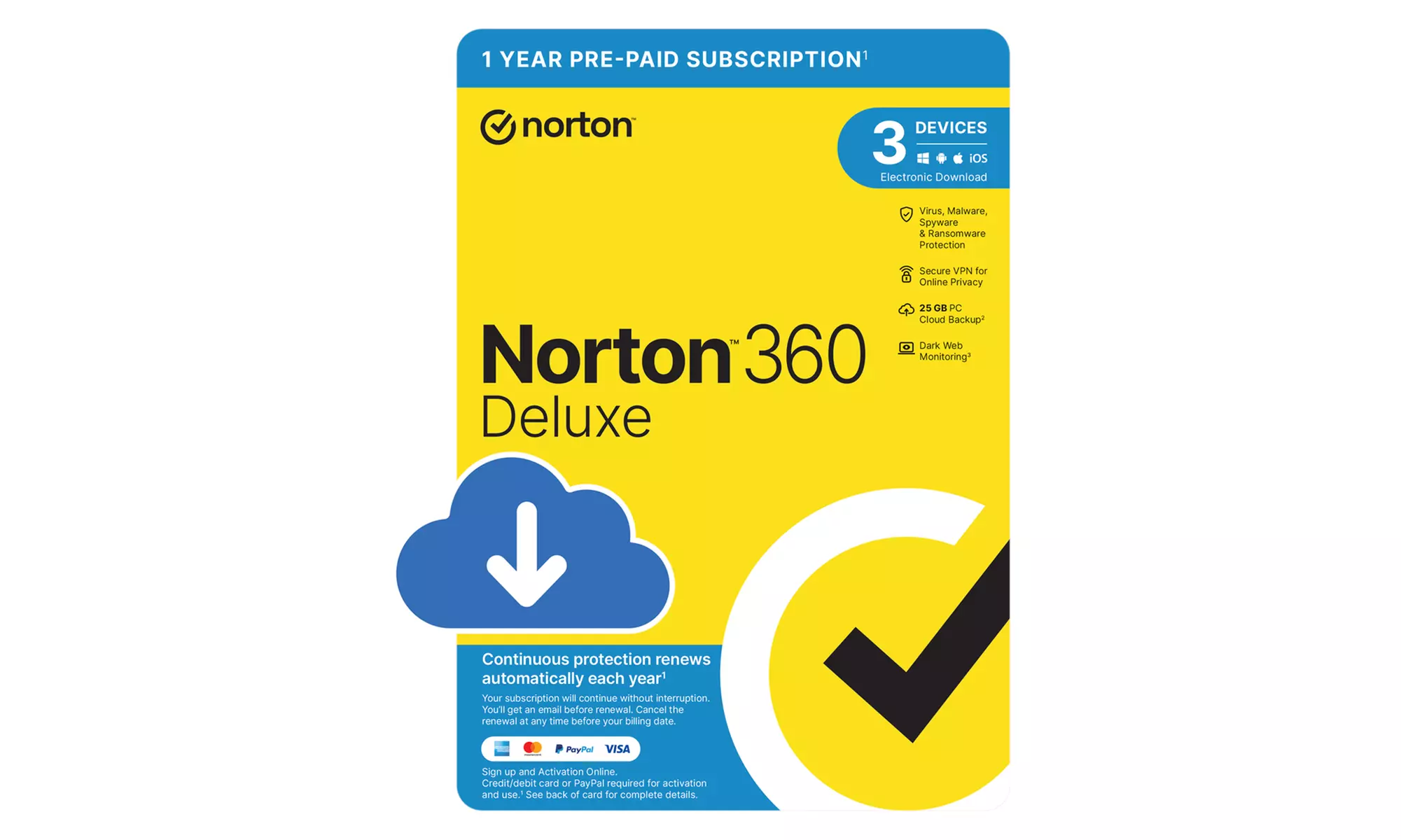 Norton 360 Virenschutz Standard, Deluxe oder for Gamers 2025 für 1 Jahr für 1 oder 3 Geräte als Download - Second Medium