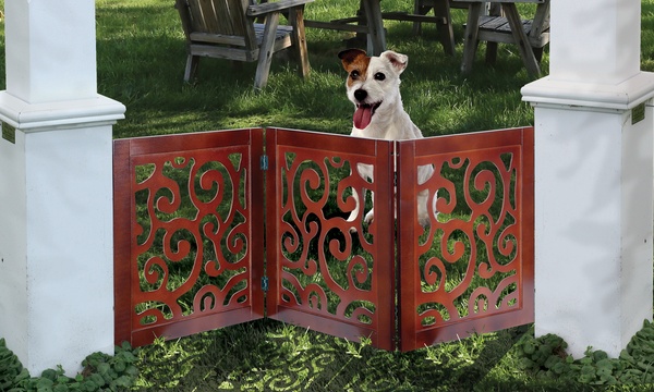 Scroll best sale pet gate