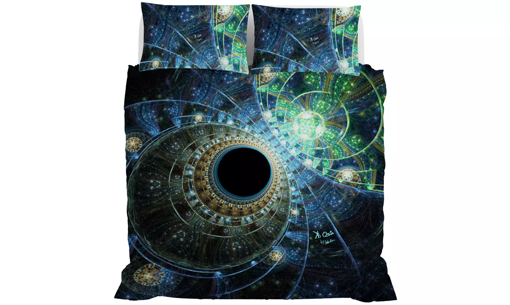 Parure copripiumino Kiosa in stampa digitale