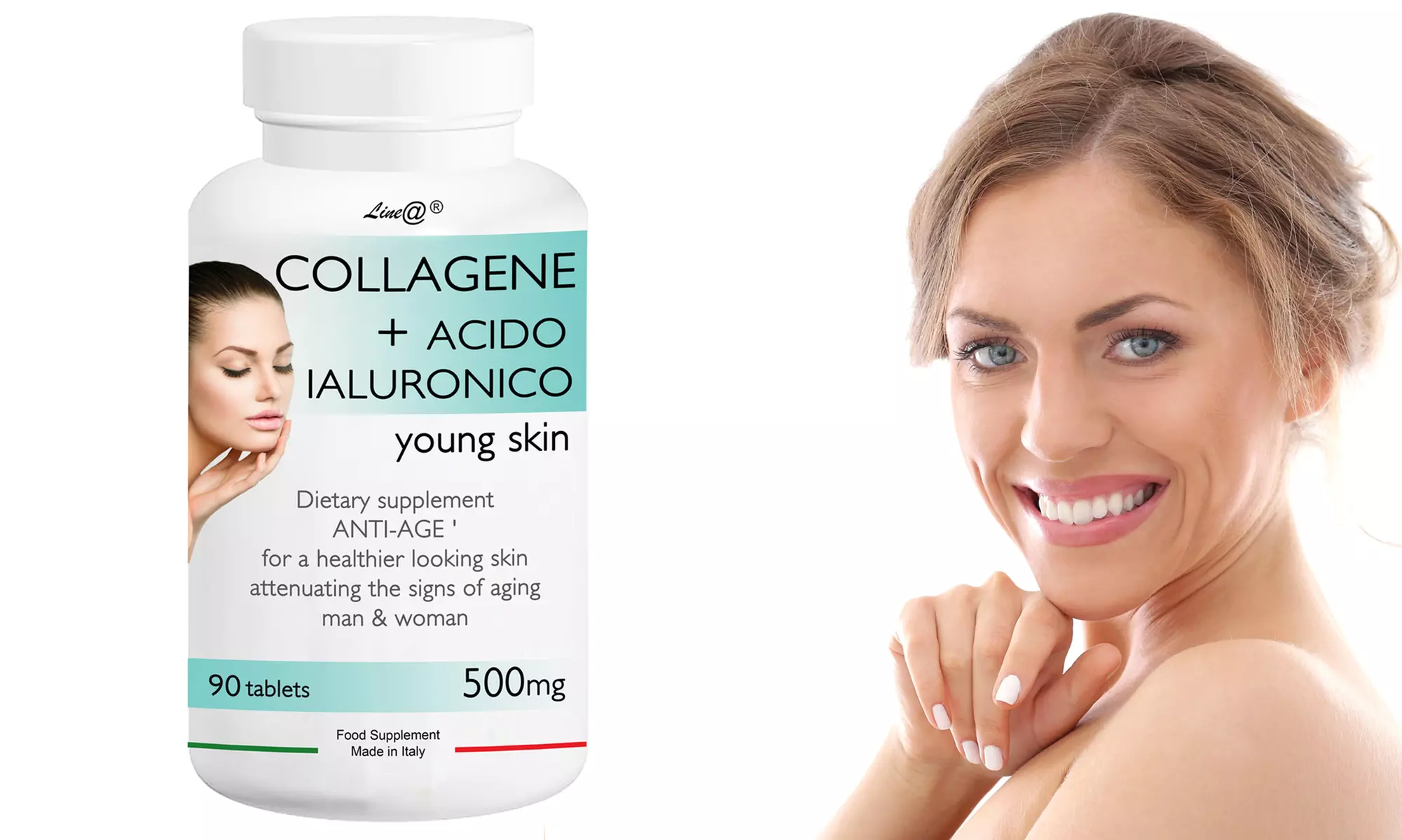 Collagène et acide hyaluronique Line@diet, jusqu'à 360 comprimés - Primary Image