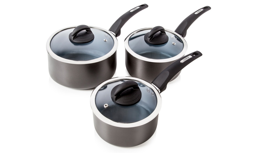 Image 2: Tower Three-Piece Saucepan Set