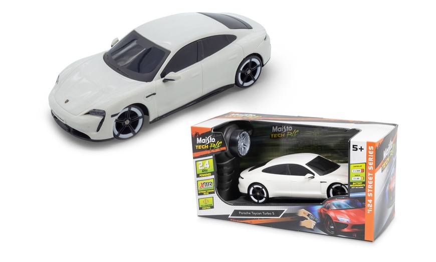 Image 1: RC Porsche Taycan Turbo S Scale 1:24 Car