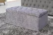 Ottoman Storage Box with Diamante Buttons in Choice of Design With Free Delivery - Second Medium
