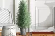 Set of Two HomCom Artificial Cypress Trees with PE Leaves for Indoor and Outdoor Use - Image 7