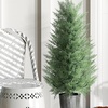 Image 7: Set of Two HomCom Artificial Cypress Trees 