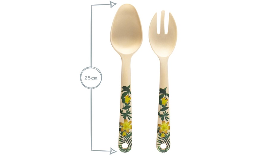 Image 9: Bamboo Picnic Dinner Set