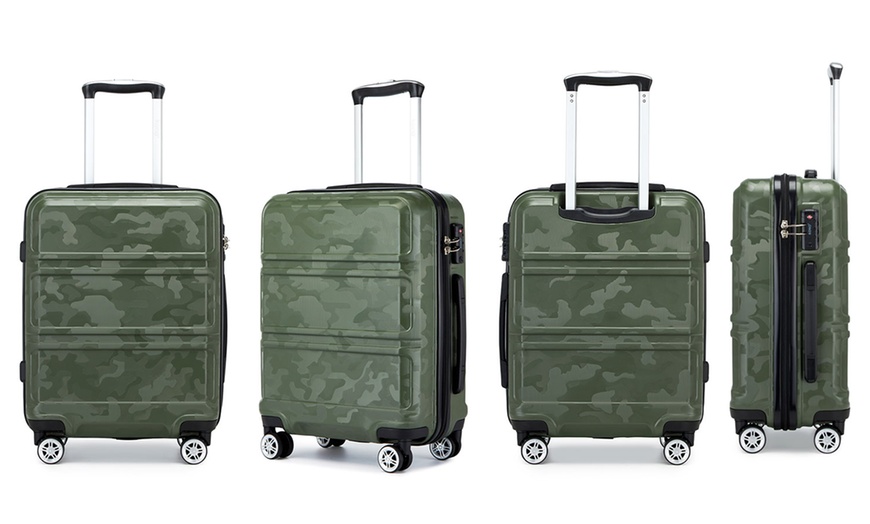 Image 15: Three Piece Fashion Camouflage Luggage Set