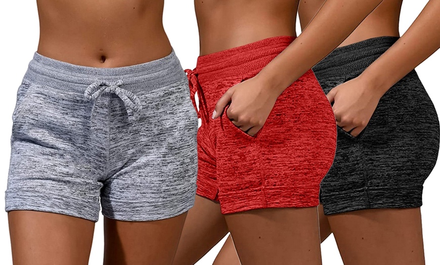 Image 1: Women's Stretchy Fitness Shorts