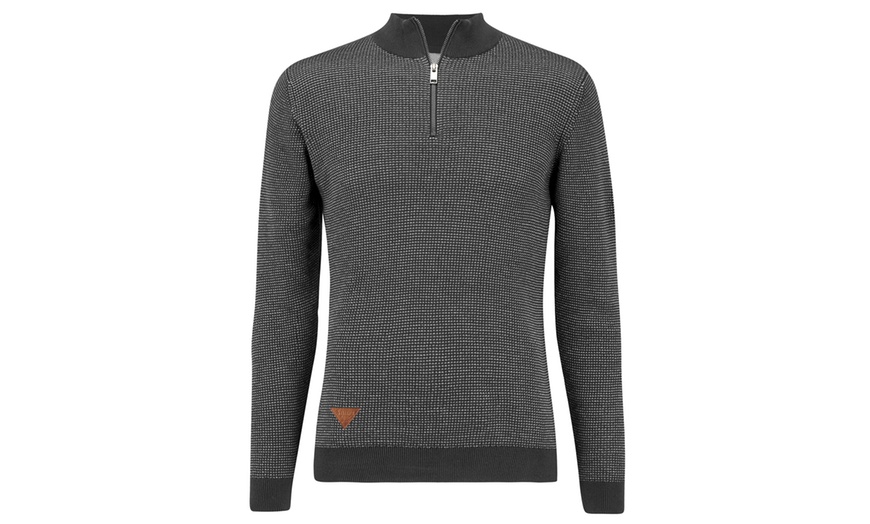 Image 3: Men's Zip Neck Jumper