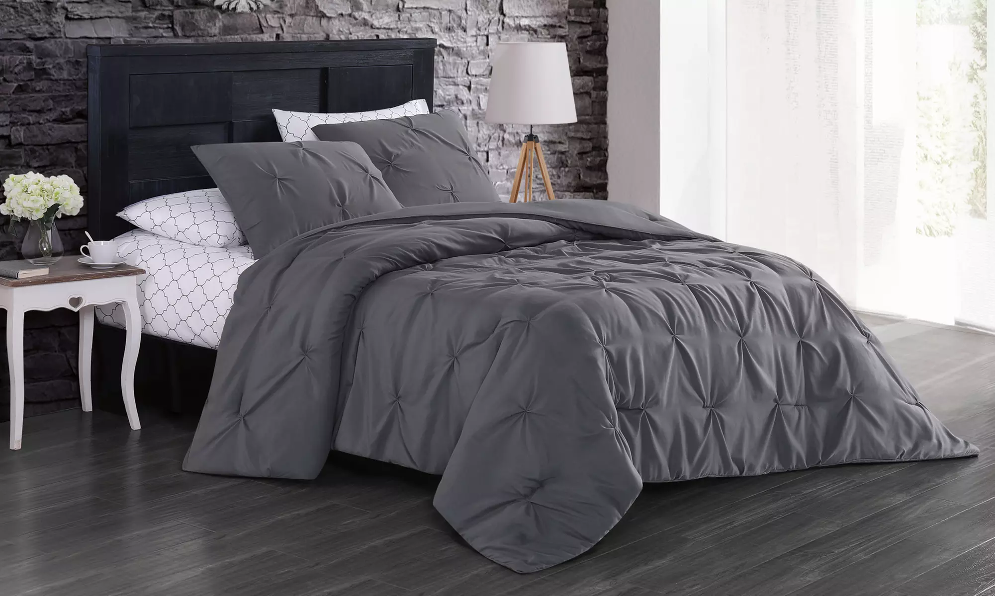 Flynn Pintuck Comforter Sets with Sheets (5- or 7-Piece) - Primary Image
