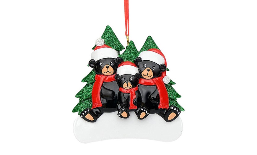 Image 4: Personalised Santa Bears Christmas Tree Ornament