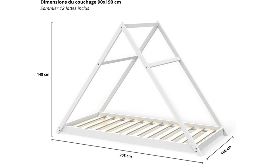 Image 10: Lit cabane avec sommier