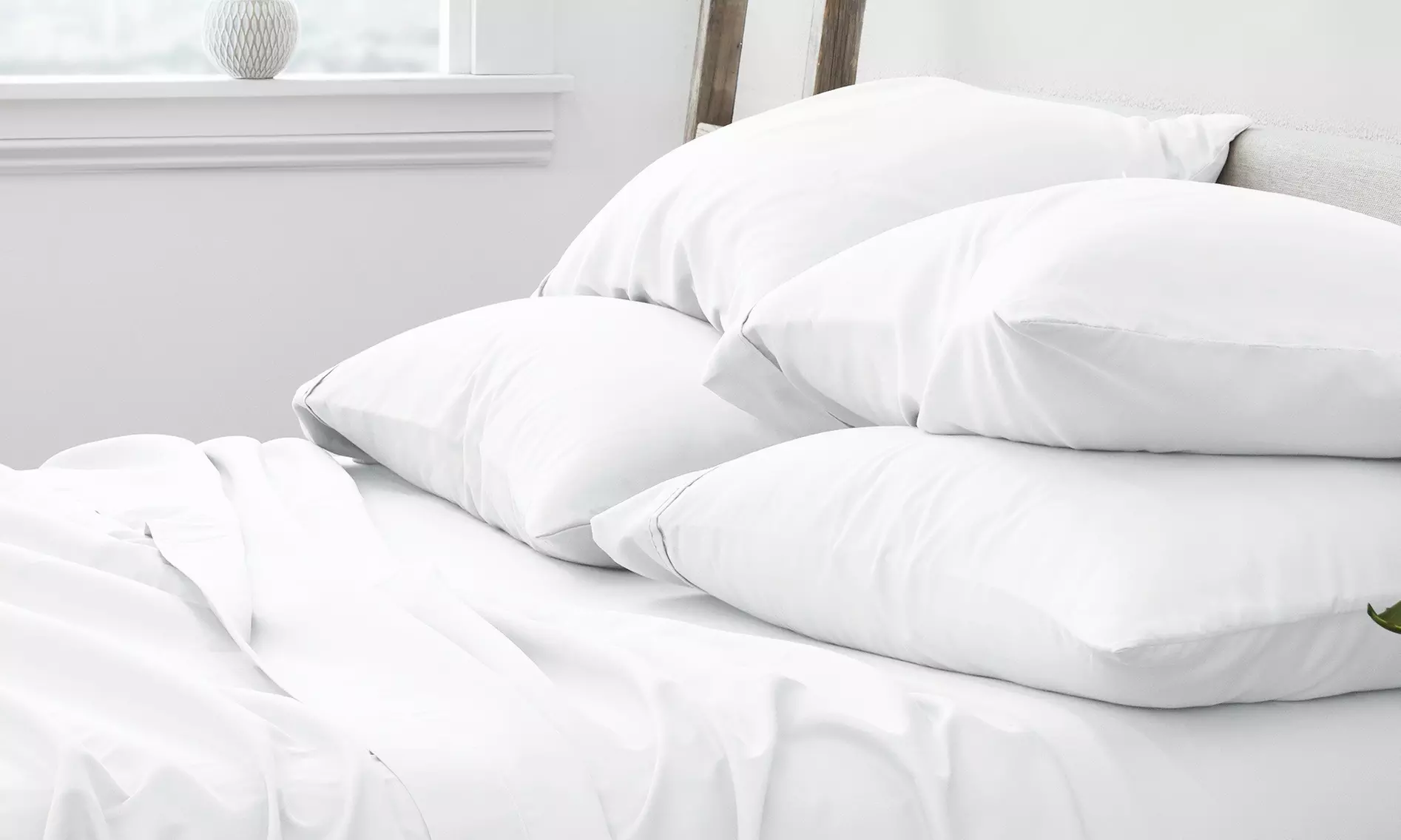 Merit Linens 6-Piece Luxury Wrinkle Free Hotel Bed Sheet Set