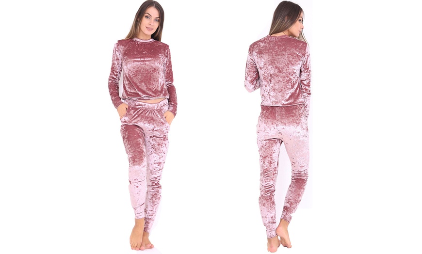 Image 5: Crushed Velvet Tracksuit