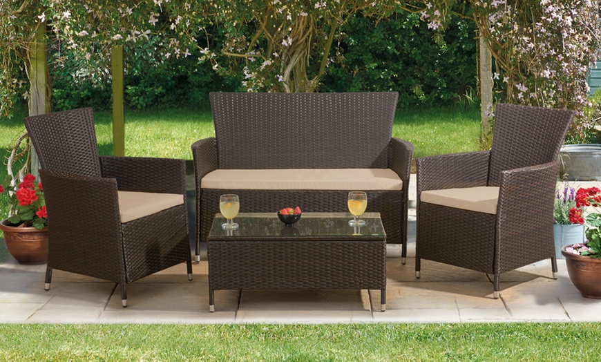 Image 7: St Lucia Four-Piece Rattan Set