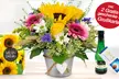 Sommer-Strauß mit Lindt-Schokolade, Perlwein & Grußkarte zum Wunschtermin vom Blumenhaus Ehrend (bis 23% sparen) - Second Medium