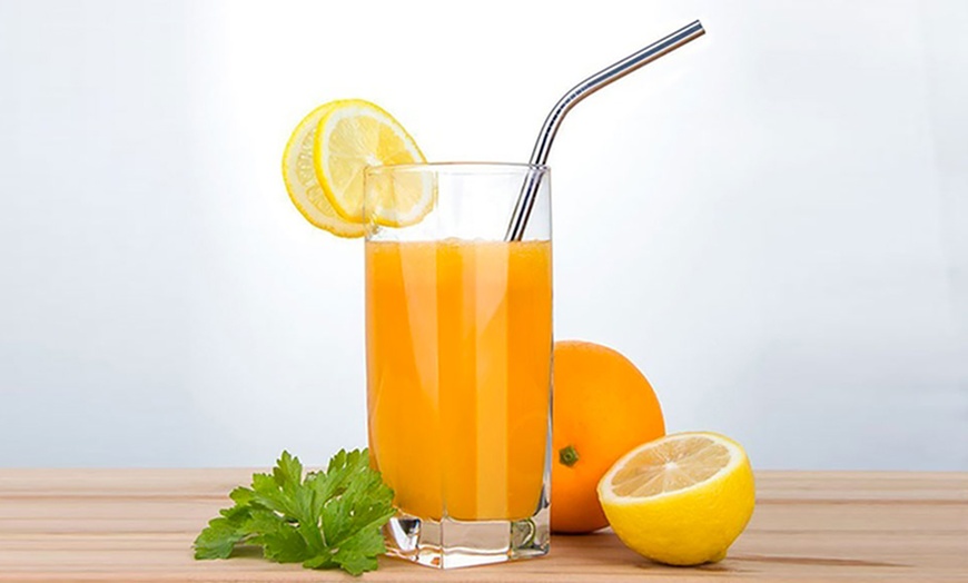 Image 9: 8-Piece Stainless Steel Straw Set