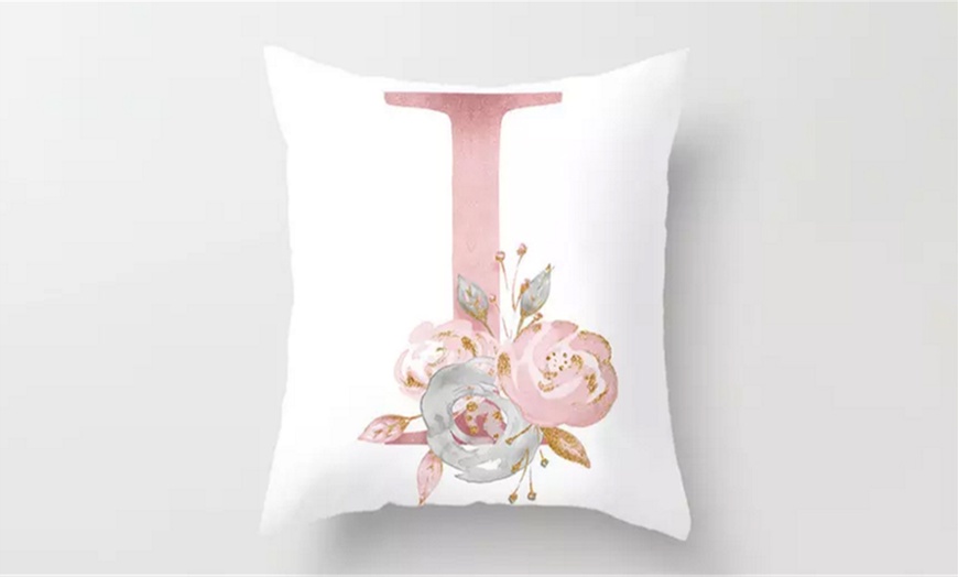 Image 14: Pink Letter Pillow Cushion Cover