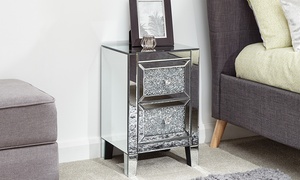  Florence Two-Drawer Mirrored Bedside Chest 