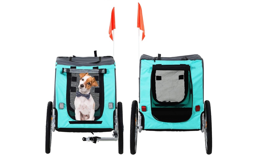 Image 5: PawHut Pet Bicycle Trailer