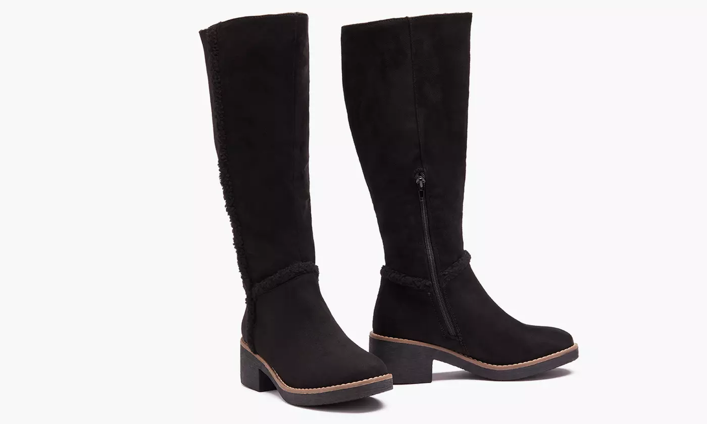 Sociology Women's Tall Shearling Trimmed Boots | Groupon Exclusive (Size 10) - Primary Image