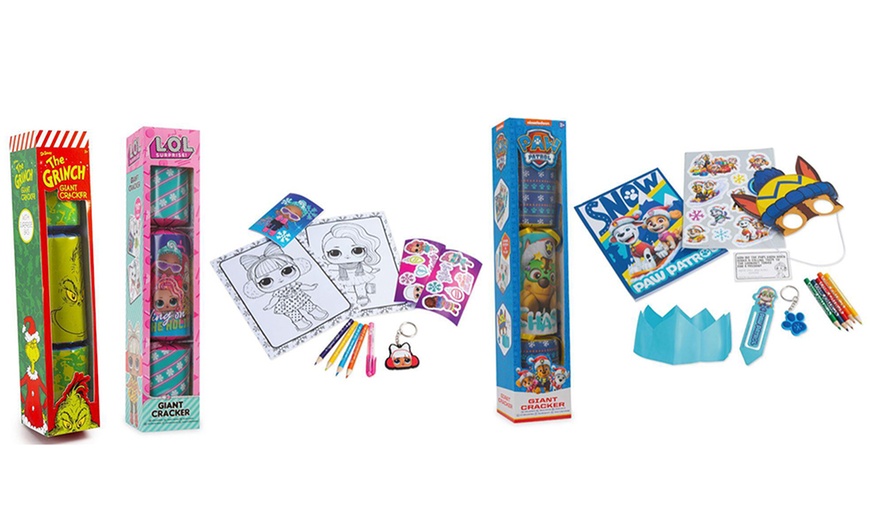 Image 1: Giant Kids Character Christmas Crackers