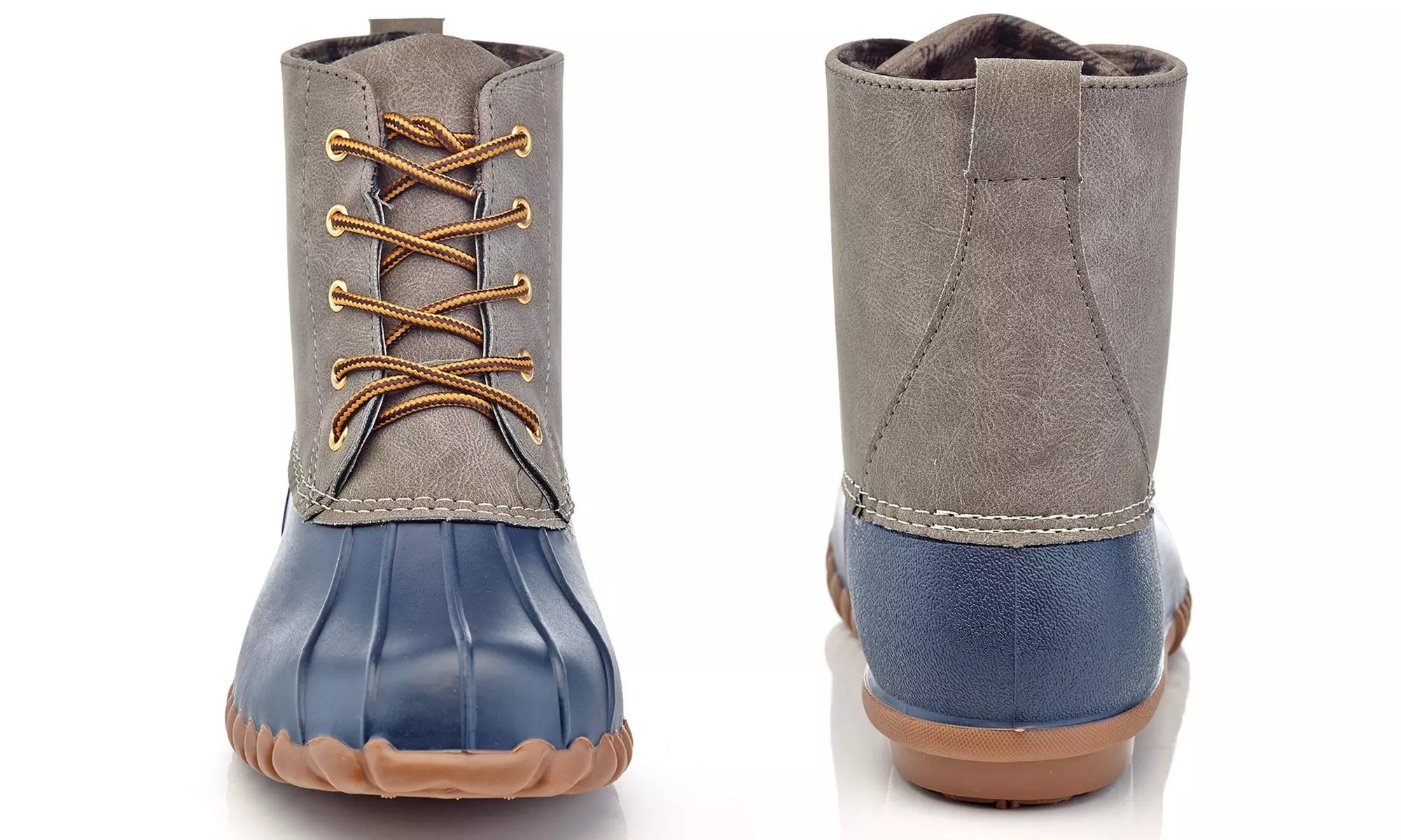 Women's Lace-Up All-Weather Waterproof Rubber Duck Boots (Up to Size 11) - Second Medium